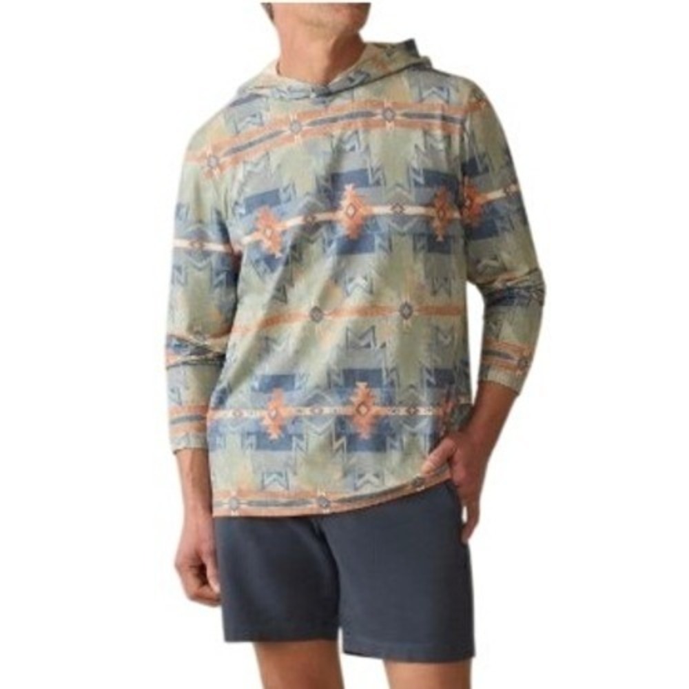 Faherty Mens XXL Doug Good‎ Feather Shorelite UPF Hoodie DayBreak Star Nation